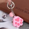 Car Accessories Cute Gifts Friend Cartoon Holder 3D Key Ring Cat Paw Keychain Handbag Decor