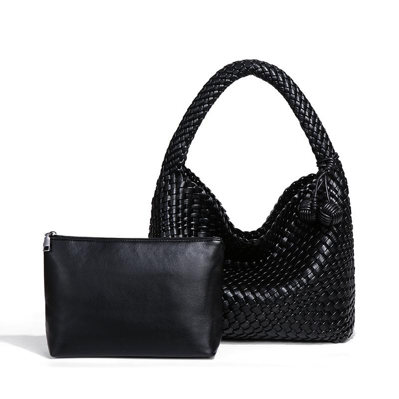 Hand-woven Bags, Personalized Hand-held Mother and Child Bags, Niche Single-shoulder Underarm Bags, and Casual Tote Bags