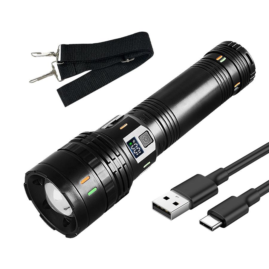 1000000LM High Power LED Flashlight Most Bright Flashlight Rechargeable Torch Powerful Long Shot 2000m Lamp for Hunting