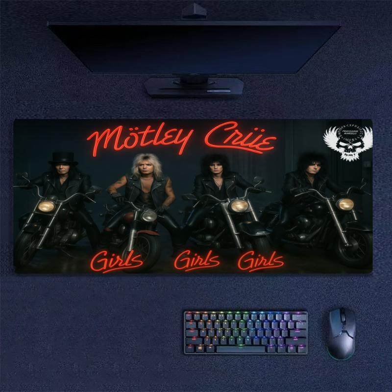 Mötley Crüe Color Mouse Pad Large Gaming Table Cushion Non-slip Laptop Tablet Big Mousepad XXL Mat Mini PC Playmat With Lock edge