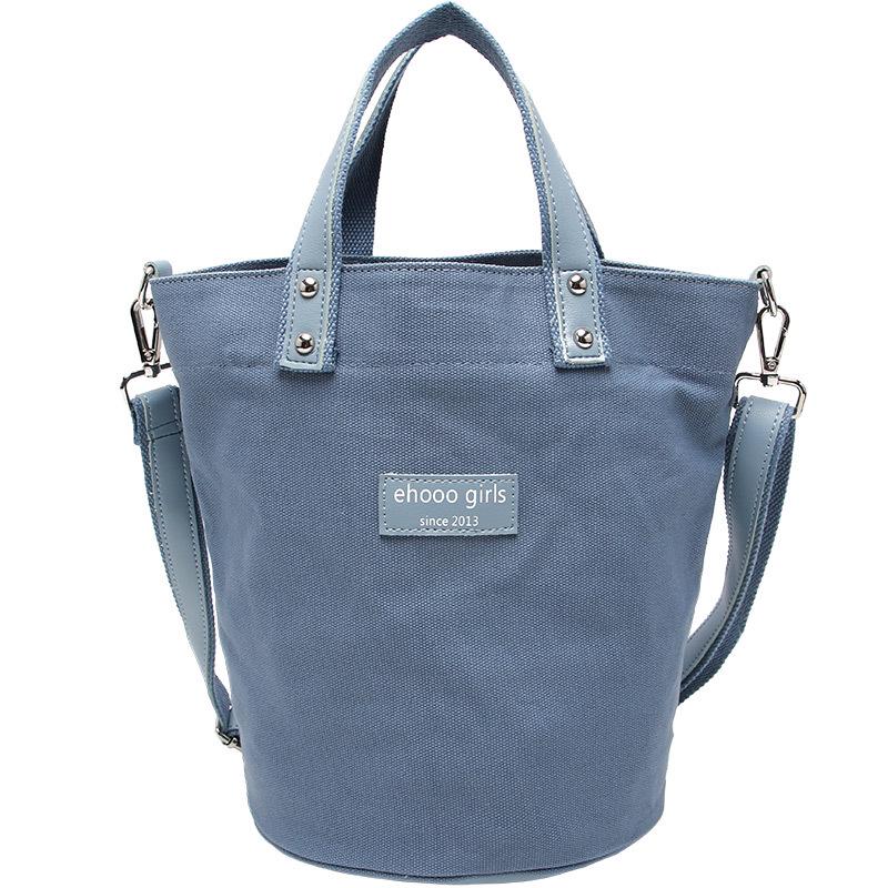 Canvas Bag Niche Design Bucket Bag Women's Shoulder Messenger Bag Commuter Versatile Handbag Small Bag