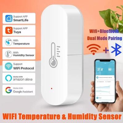 Sensore di umidità interna Tuya Smart Life Bluetooth + WIFI doppia modalità Sensore di temperatura WiFi Tuya Home Office Sensore di allarme per monitor remoto