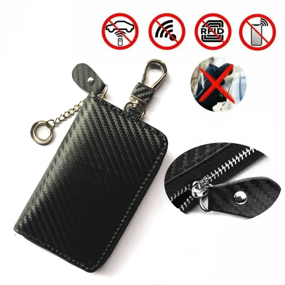Étui Bloqueur de Signal pour Clé de Voiture Bloquant la RFID Cage de Faraday Pochette Fob Sac sans Clé
