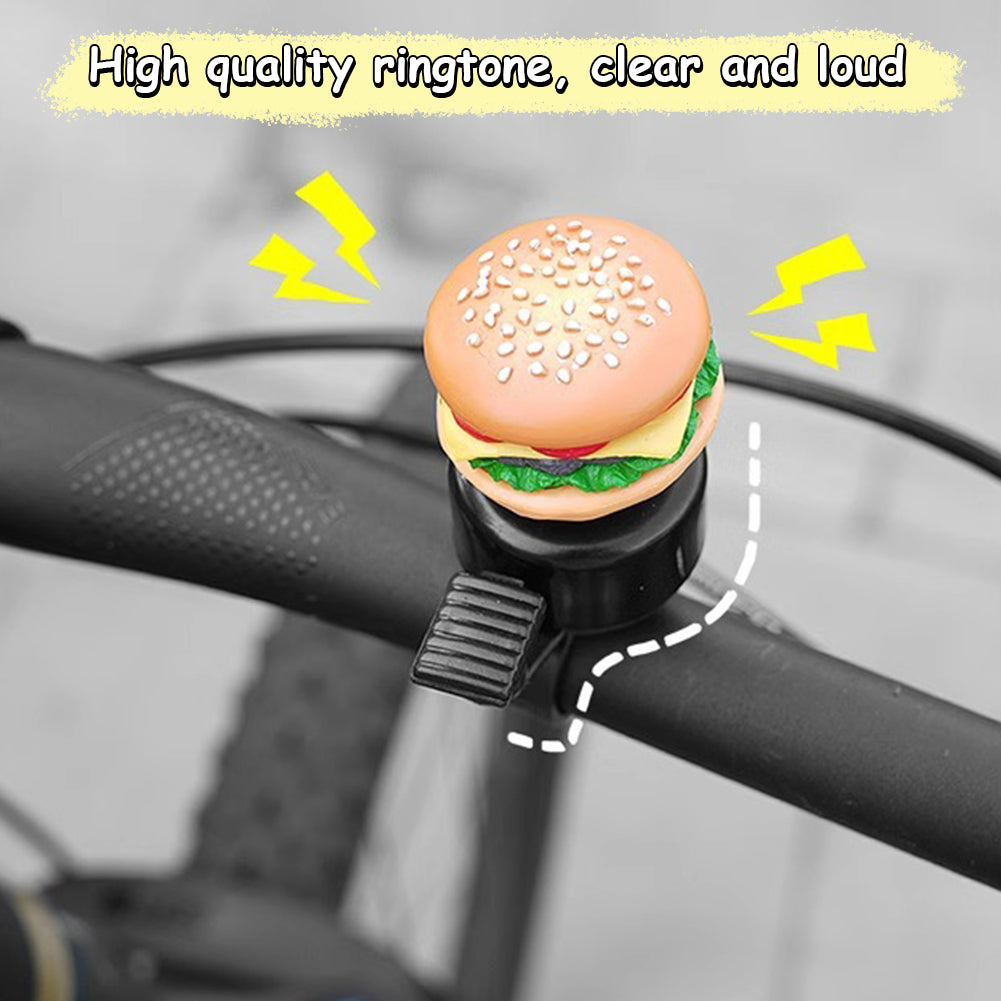 Bicycle Bell ABS Cartoon Hamburg Sandwich Mountain Road Bike Bell Handlebar Safety Warning Bell Cycling Lovely Loud Call