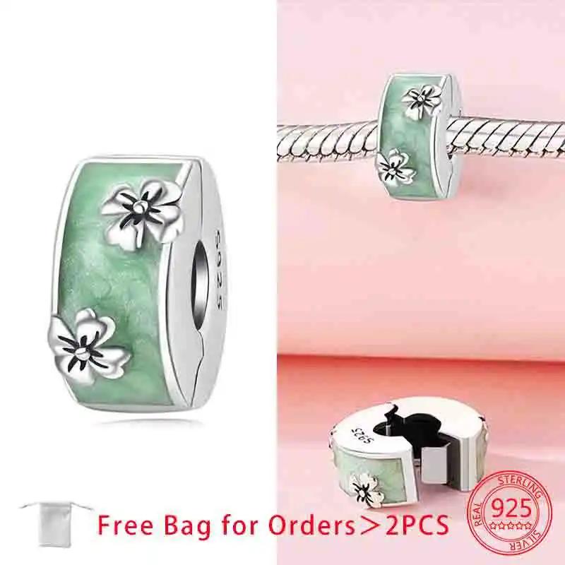 Clip Spacer Charm For Bracelet Clip Lock Stopper Bead Copper Spacer Openable Beads Making Fine Jewelry Gift