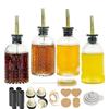 Sirup-Spenderflaschen Set, Glas-Kaffeesirup-Flasche, Kaffeebar-Zubehör mit Metall-Ausgießer Ideal und Etiketten
