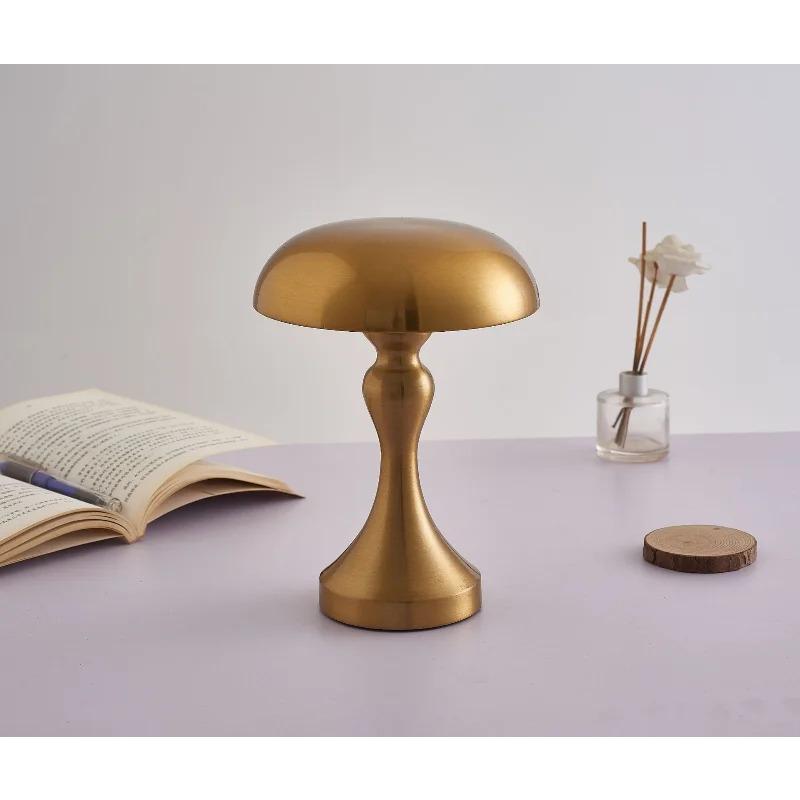 LED Table Lamps Touch Dimming USB Rechargeable for Bar Hotel Restaurant Bedside Decor Bedroom Nightlights Mushroom Lampara Gift