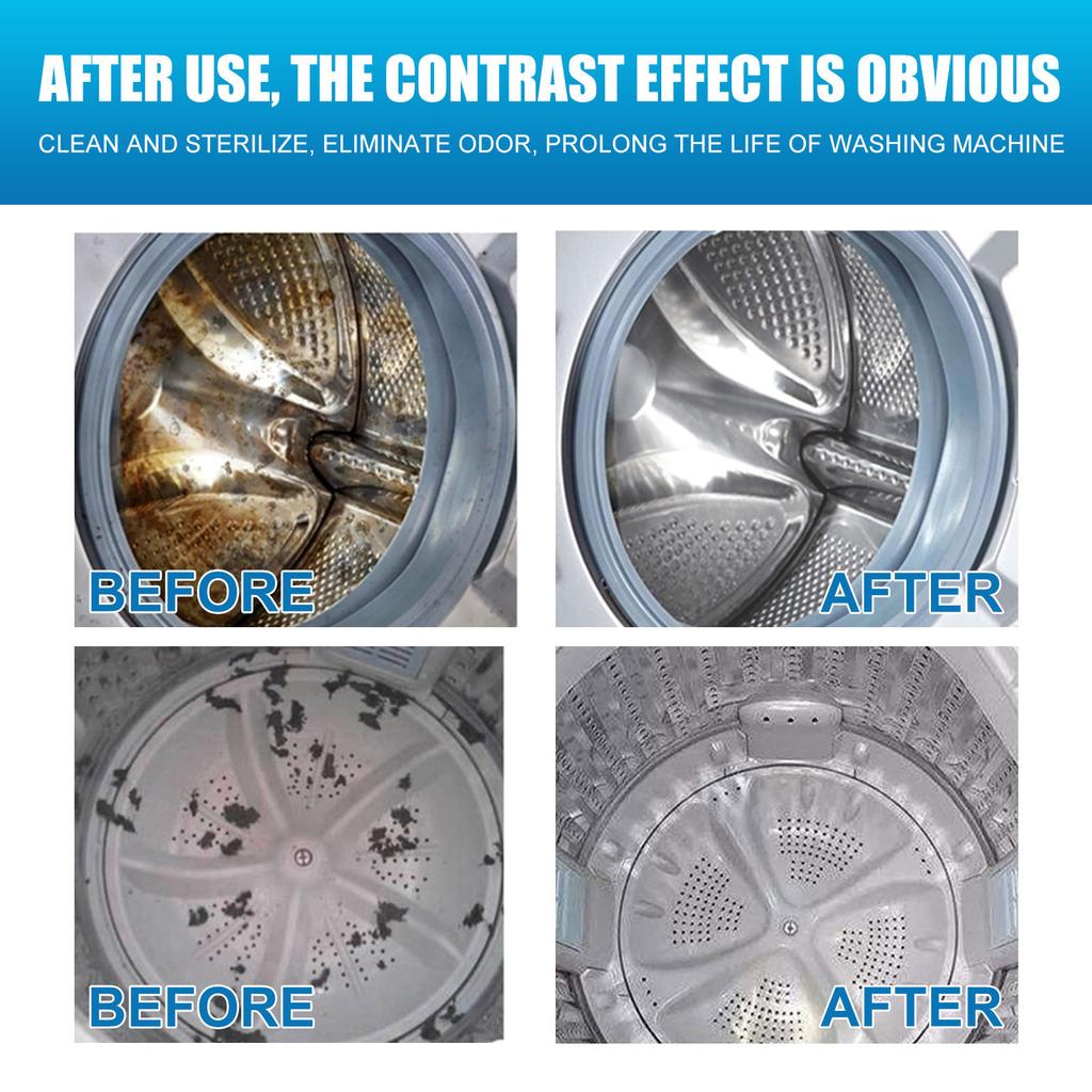 12PCS Effective Washing Machine Cleaner Formula Eliminates Limescale and Residues Odor Free