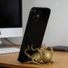 Suporte de Celular Polvo Suporte de Telefone Polvo de Metal Retrô Suporte de Caneta Multifuncional para Mesa Escultura de Animal Colecionável para Decoração de Mesa