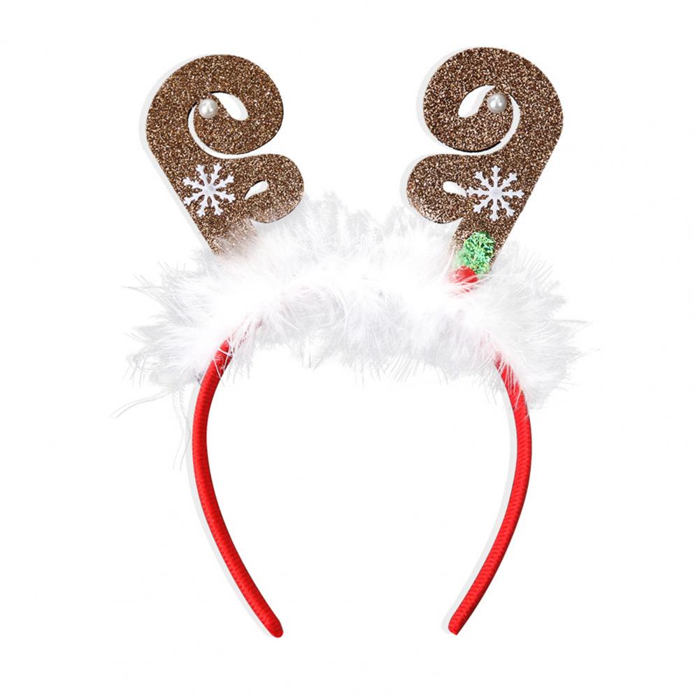 Green Holiday Headbands Festive Christmas Headbands for Parties Photos Snowman Reindeer Santa Hat Hair Hoop Accessories for Kids