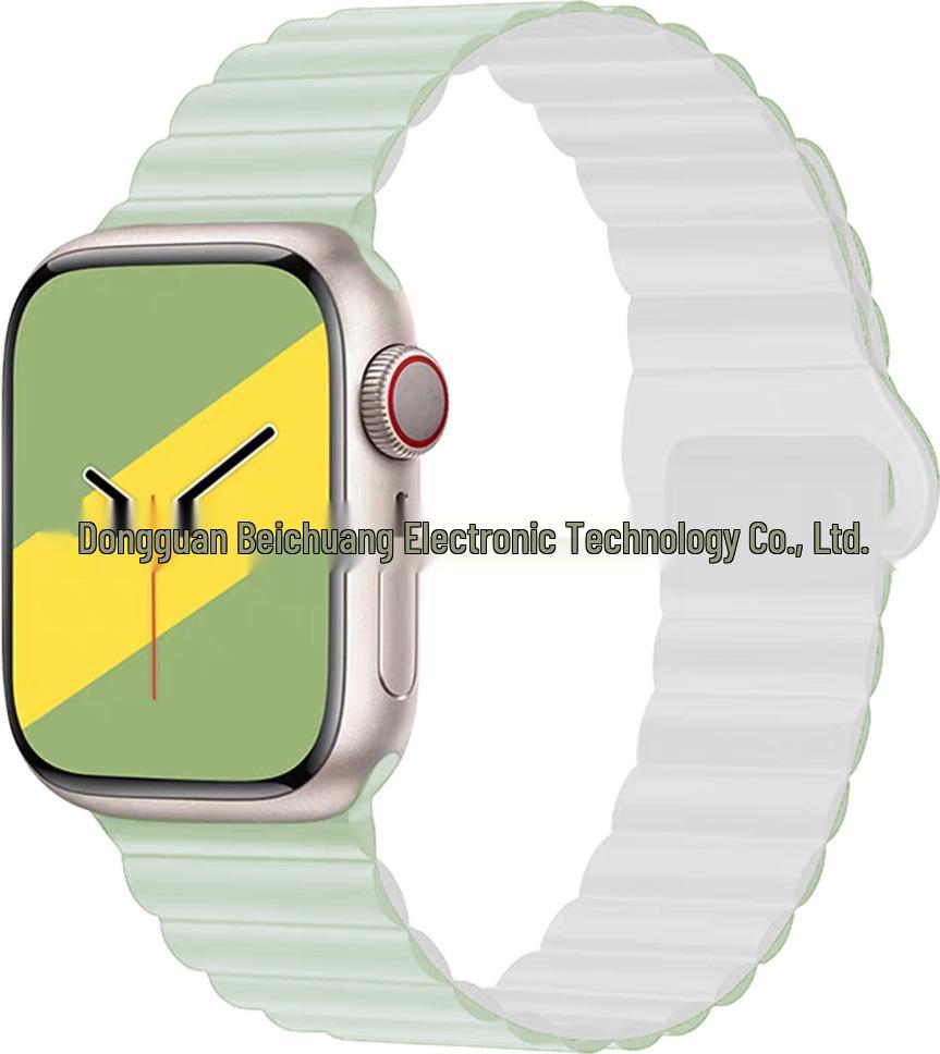 Two-Color Silicone Strap for Apple Watch 10/SE Creative S9