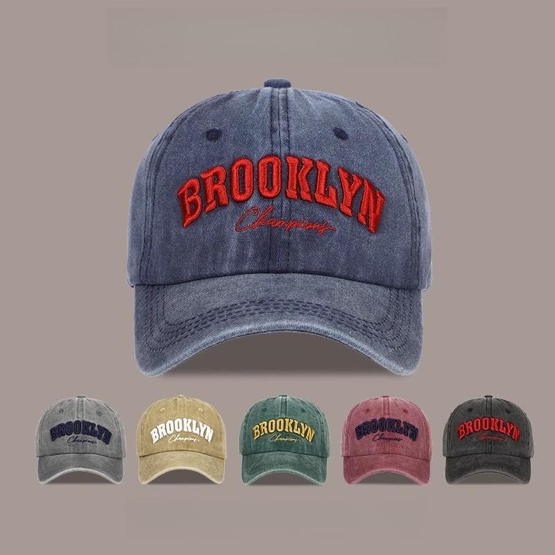 Embroidered Stitching Baseball Cap For Big Head Brooklyn City Style Oversized Adjustable Adjustable Snapback Urban Streetwear Cotton Unisex Dad Hat