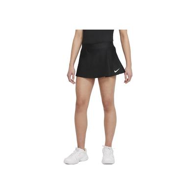 Çocuk SS23 Düz Logolu Günlük Tenis Etek Çocuk Alt Giyim Siyah CV7575-010