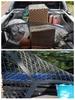 SANLIKE Cargo Net, Highly Elastic Truck Bed Cargo Mesh Organizer, Car Luggage Net, Roof Carrier, Touring Net, Hooks Included (Double Layer, 120*120cm)