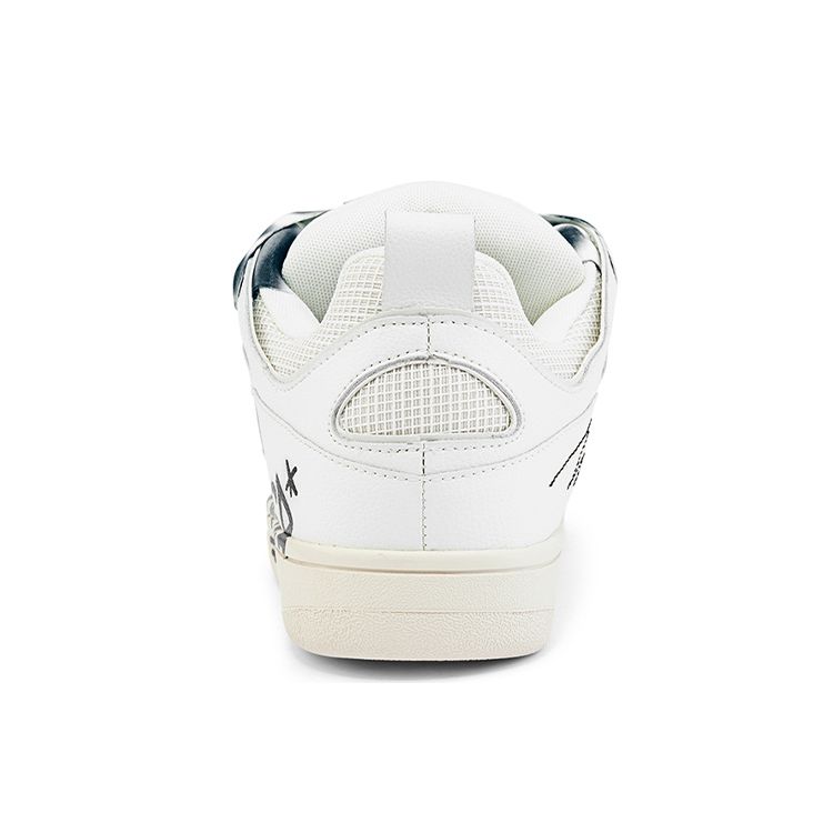 Kappa Bread Shoes Fabric Synthetic Leather Player Hip Hop Slip Resistant Durable Lightweight Low Top Skate Shoes Unisex sneakers White K0CX5CS71D