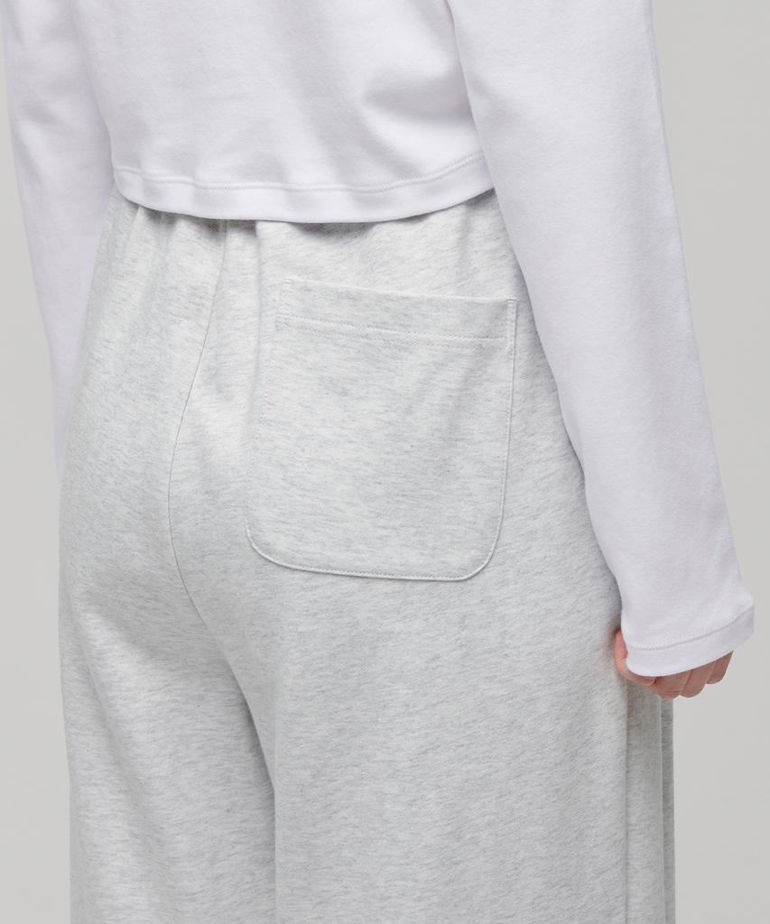 MUSINSA STANDARD WOMAN Women'S Double Knit Two-Tuck Wide Lounge Sweatpants [Melange Light Grey]