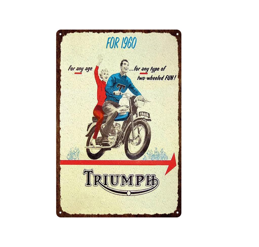 Vintage Norton Motorcycle Metal Poster Retro Plaque Wall Art Painting Plate Bar Garage Decor Vintage Tin Sign Home Decor Poster