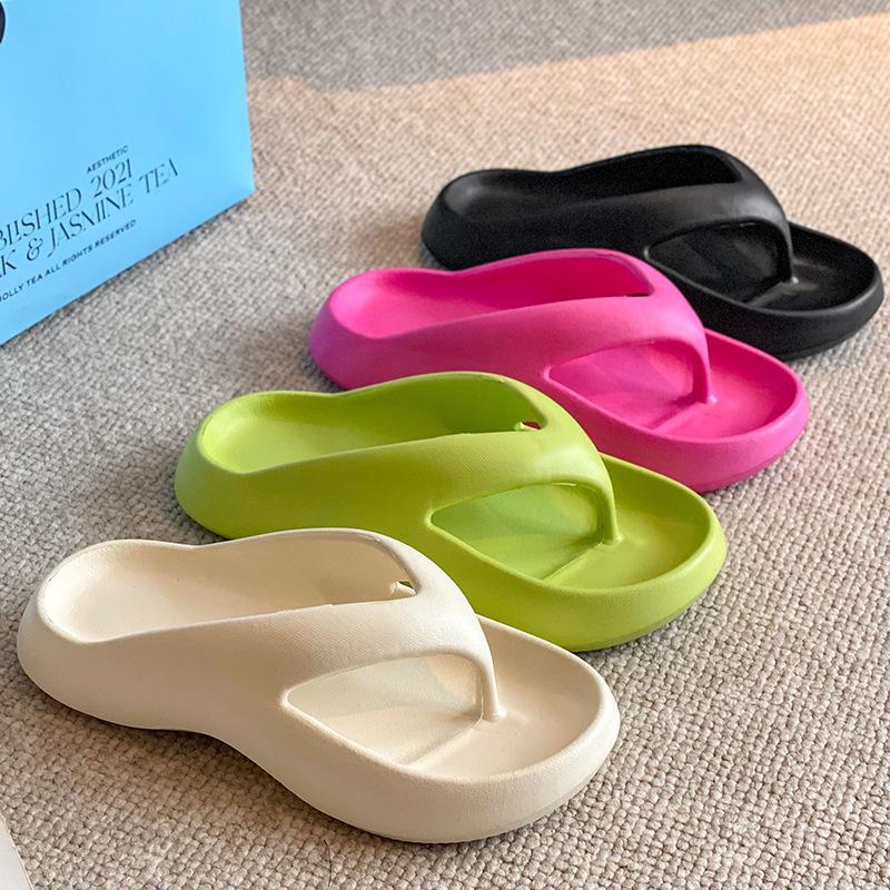 

Flip-flops women s summer new beach pinch slippers women s heightening non-slip outer wear seaside 40-41 [Suggestions 39-40]