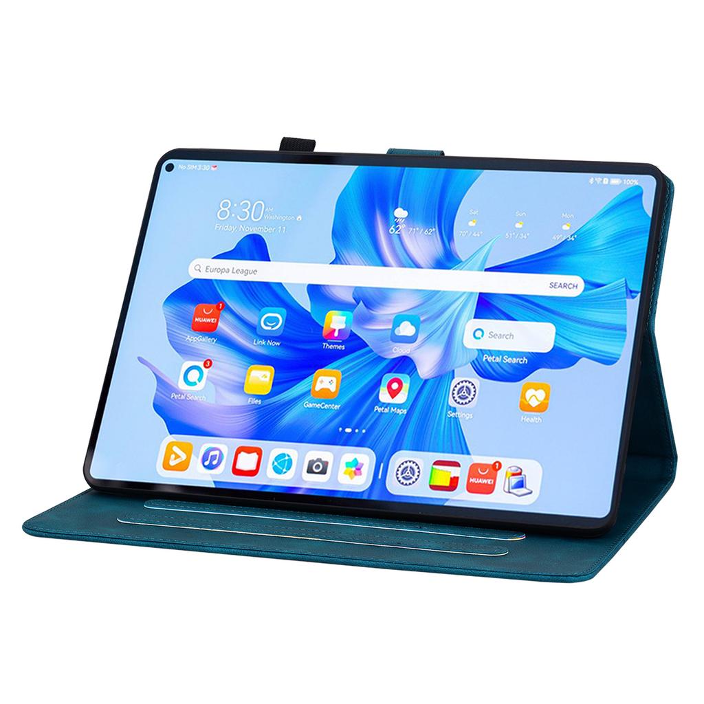 For Huawei MatePad Pro 11 (2022) / MatePad Pro 11 4G / MatePad Pro 11 Wi-Fi. PU Leather Exquisite Floral Embossed Design Tablet Case