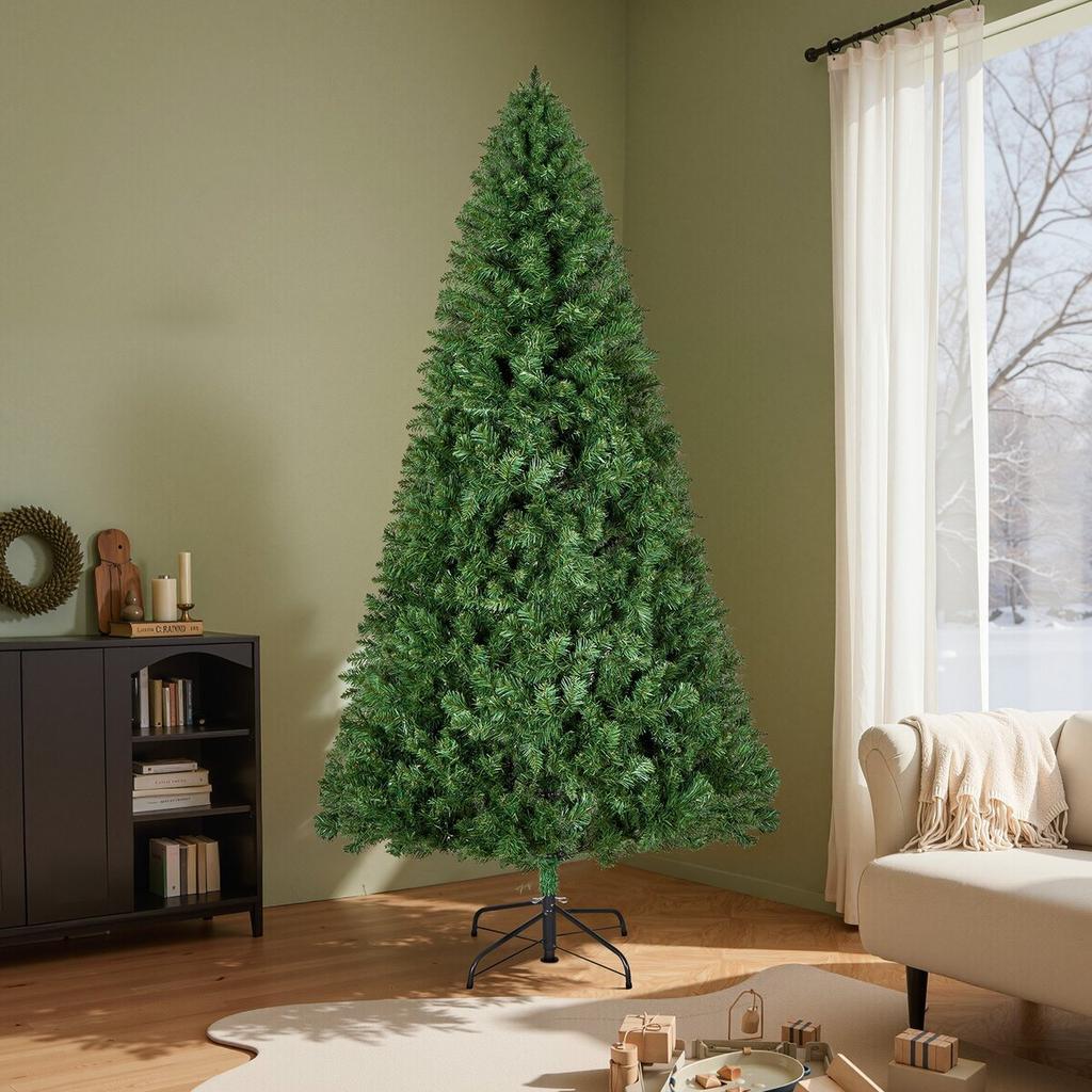 Christmas Tree, 1.8m Artificial Xmas Tree, Full Holiday Decor Trees with 1250 Branch Tips & Sturdy Metal Base for Home Party Office Decoration