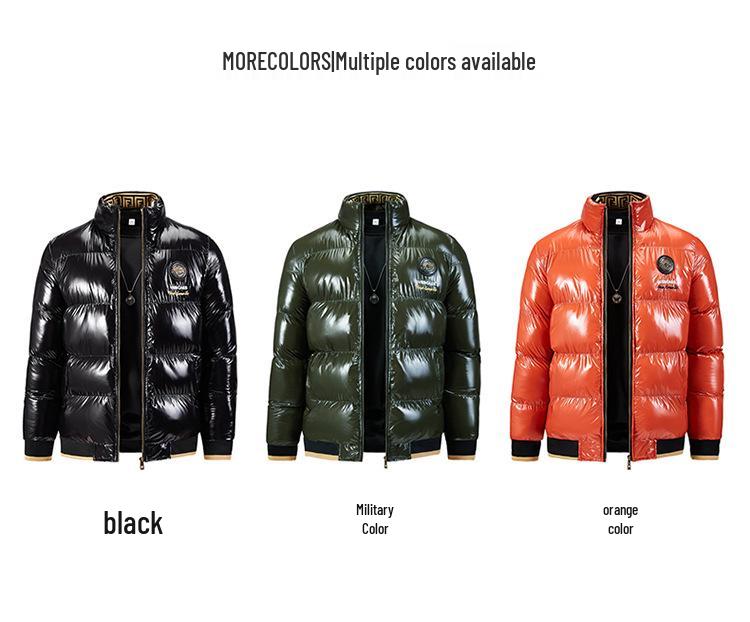 Men's 2024 Winter Stand Collar Fashion Cotton Padded Jacket - Loose, Thick, Trendy Outerwear