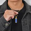 Casual Lapis Lazuli Pendant Trendy Stainless Steel Necklace Fashion Tiger Eye Stone Necklace  Men