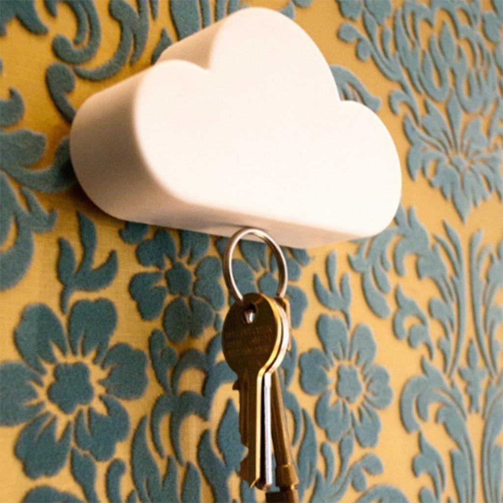 Wolken Magnetischer Schlüsselhalter Verlustverhinderung Multifunktionaler Schlüsselständer Organizer Haken mit Klebstoff für Flure Schlafzimmer