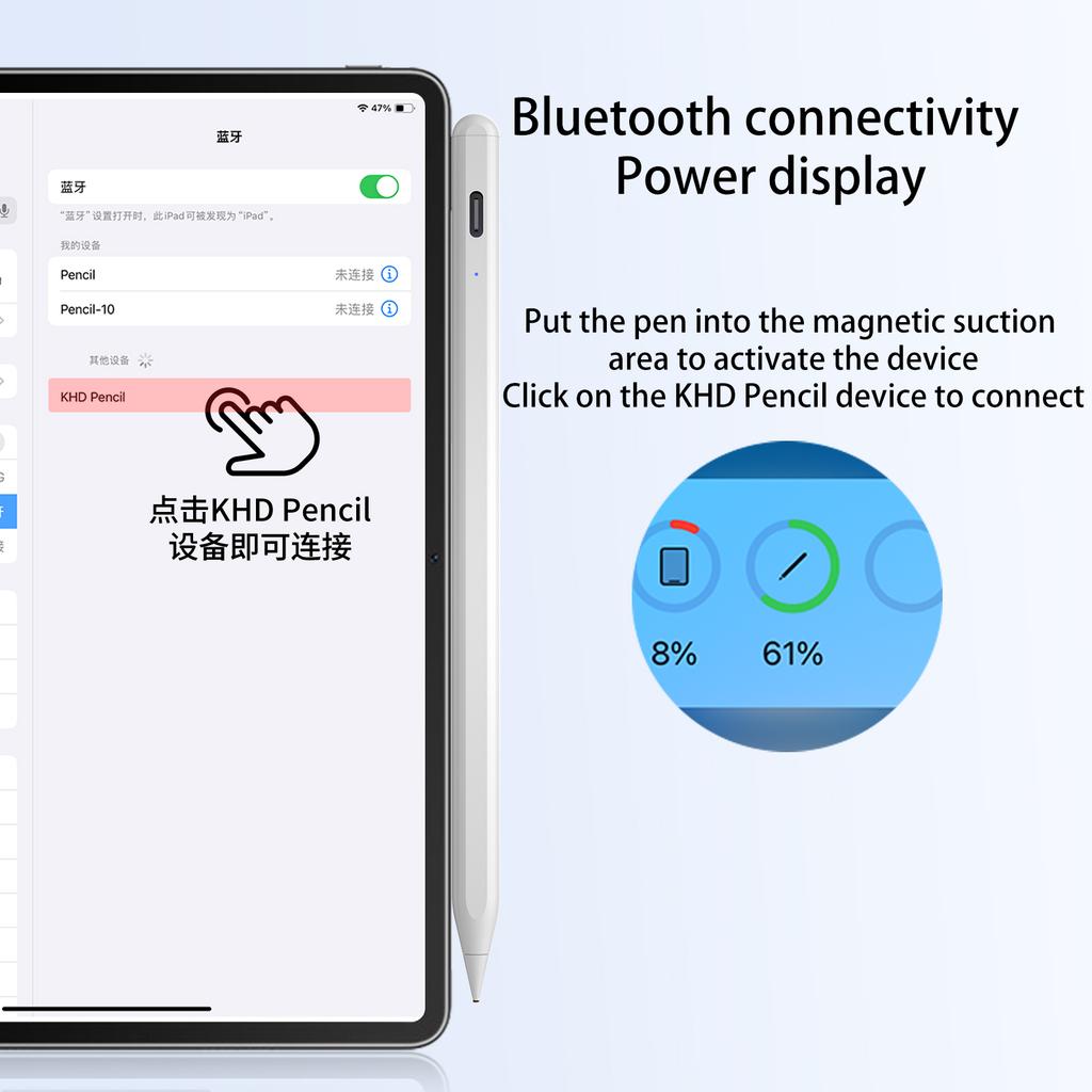 Fabrik-Beliebter Stylus für iPad 2018-2024 Stift für Apple Pencil Magnetische Handflächenerkennung Touch-Stift Lade Zeichen Schreibstift