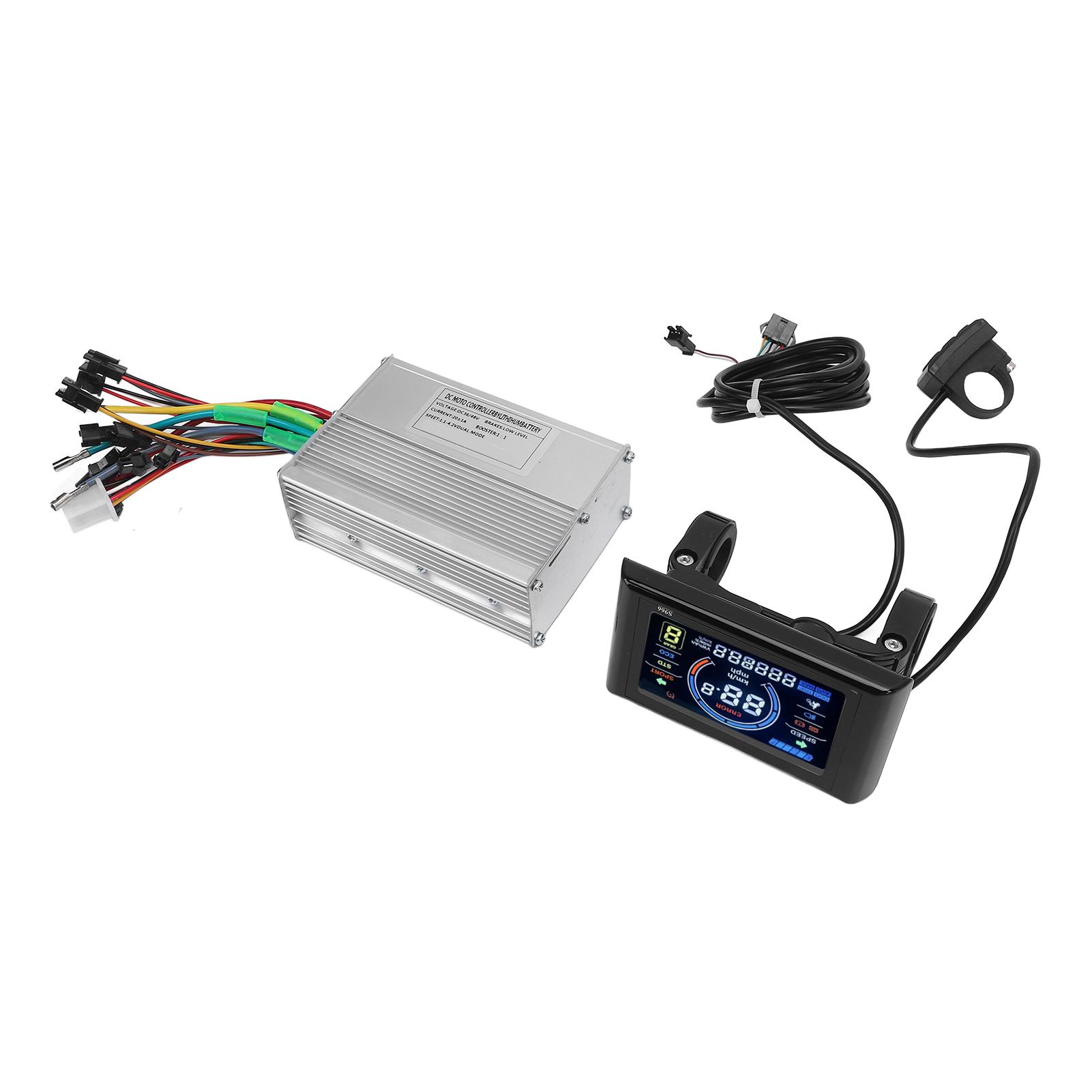 S966 Electric Scooter LCD Color Display 20A 3 Mode Sine Wave Controller for 36V350W 36V500W 48V350W 48V500W Brushless Motor