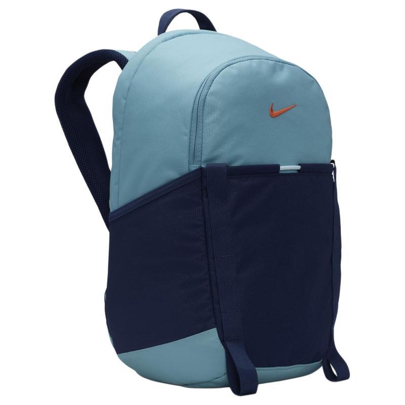 Nike Polyester With Nylon Backpack Regular Unisex Denim Turquoise & Midnight Marine Blue & Vintage Coral Casual DJ9678-464