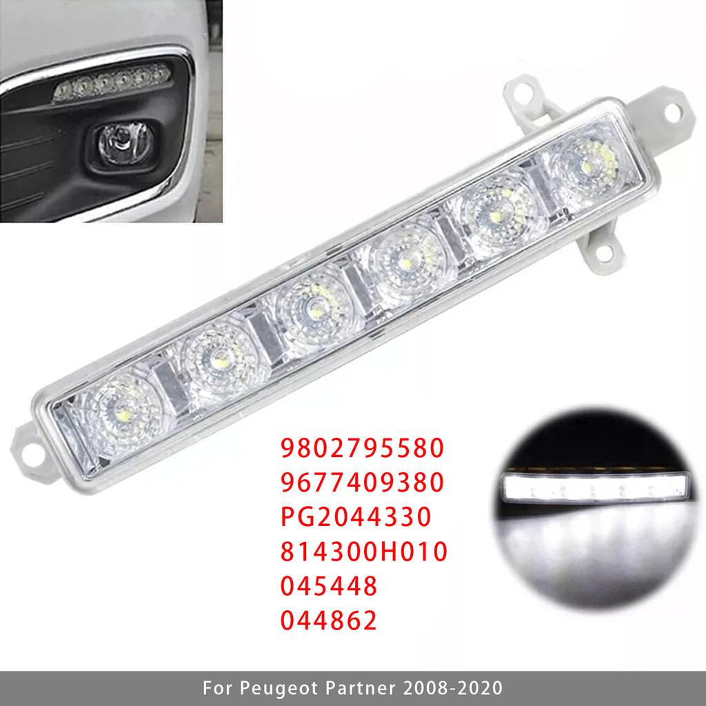1 Pcs LED Daytime Running Fog Light For Citroen C3 Berlingo Peugeot 9802795580