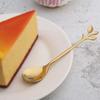 6 STÜCKE Kreative Persönlichkeit Edelstahl Gold Löffel Baumblatt Löffel Kaffeelöffel Teelöffel Home Restaurant Dessert Besteck Set