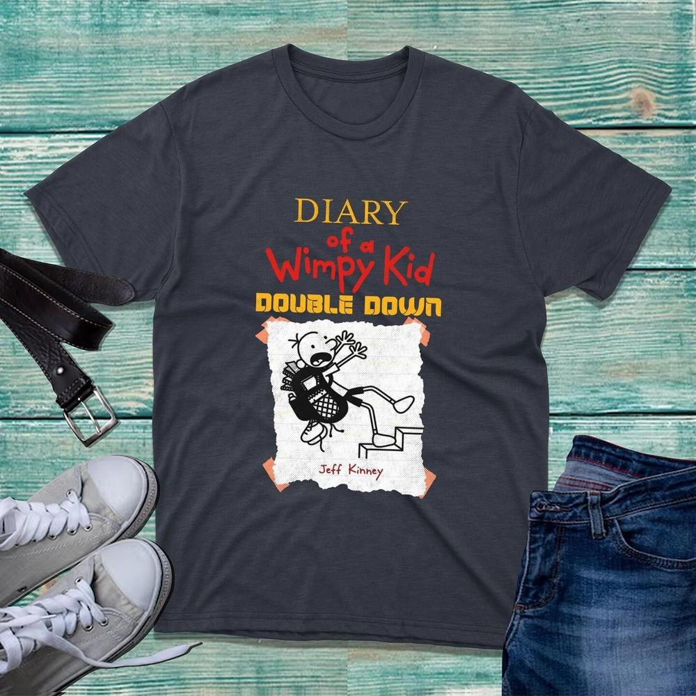 World Book Day TShirt Diary Of A Wimpy Kid Double Down Falling Funny Unisex Top