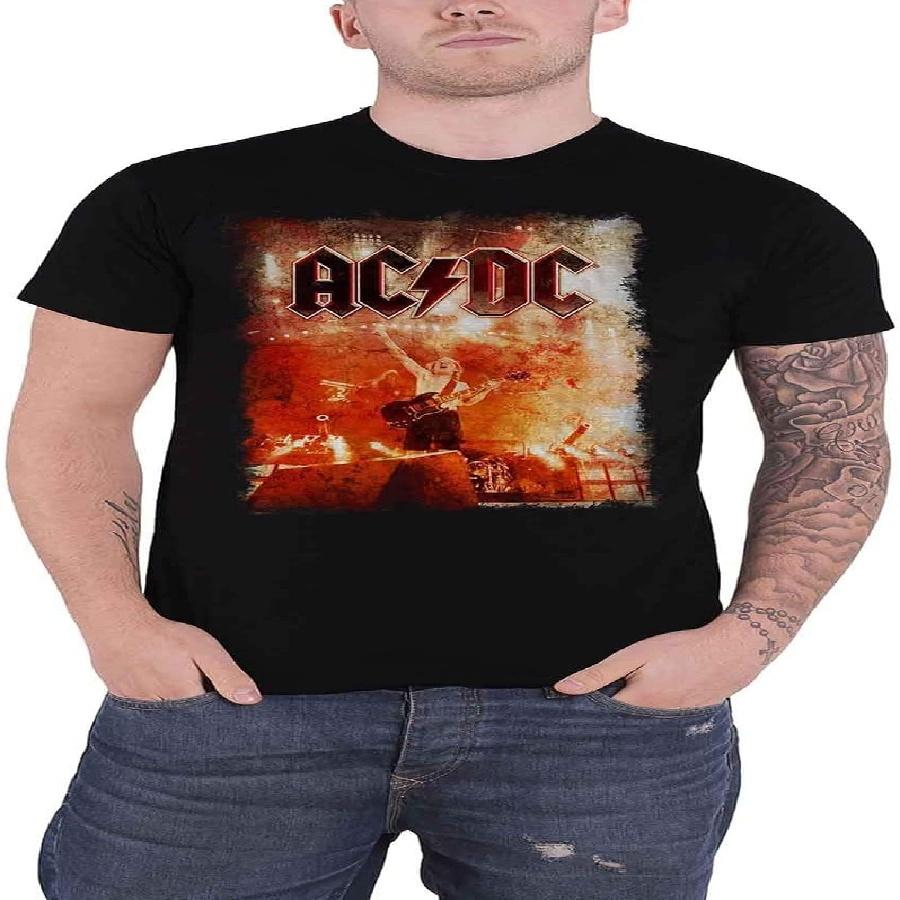 

Ac_Dc T Shirt Live Canons Band Logo Official Mens Black Size XL XXXXXL чорний