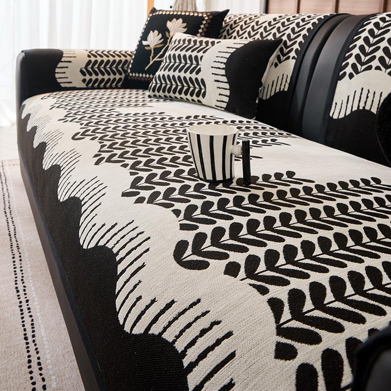 Light Luxury High-End Sofa Cushion  New Four-Season Universal Fixed One-Piece Straight Row Sofa Seat Cushion Cover Cloth Towel