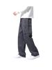 Herren Cargo Hose mit geradem Bein, Frühling/Herbst, Unifarben, Übergröße, Teenager Sport Windbreaker, Lässige lange Hose.