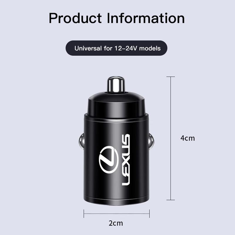 100W Car Mini Quick Charger Vehicle Convert Plug For Lexus RX300 IS200 IS250 ES350 Ct200h UX250h NX300h RX350 ES300h RX400h NX
