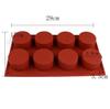 New 6 Cavity Cylinder Silicone Cake Mold For Cookies Making 3D Handmade Kitchen Reuse Baking Tools Decorating Mousse Mould