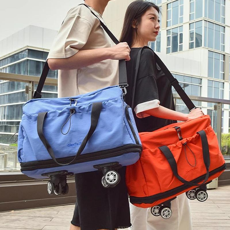 Handbag Large-capacity Short-distance Travel Bag Female Travel Pending Delivery Storage Duffel Bag Sports with Wheels Fitness Bag Male