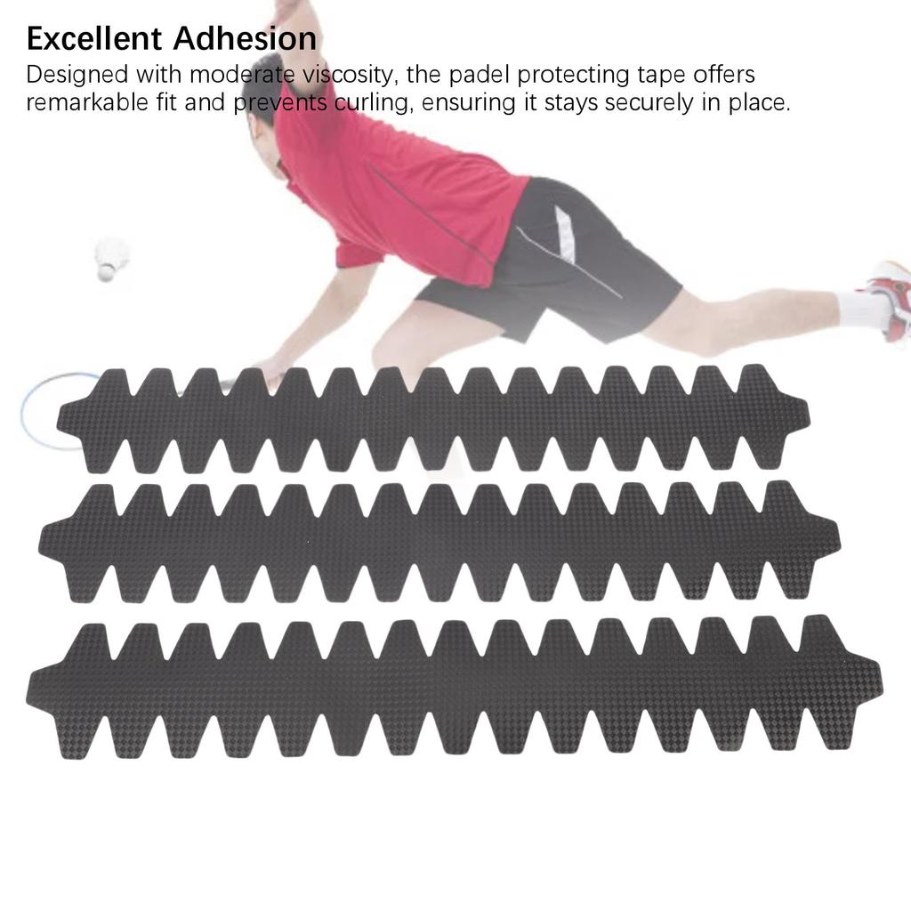 3PCS Padel Racket Protector PU 15.7 Inch Padel Racket Frame Guard Protective Sticker for Sports Accessories