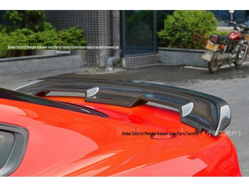 Ford Mustang GT500 Sport Wzór Włókna Węglowego Tylny Spoiler (2015-2021) - Instalacja bez wiercenia