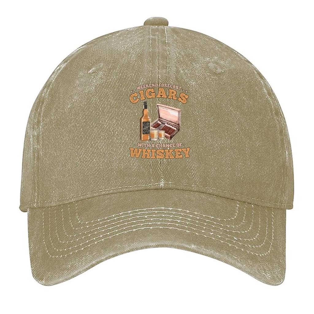 New Weekend Forecast Cigars with a Chance of Whiskey Baseball Cap Fishing cap Golf Hat party Hat luxury Women cap For Unisex Women