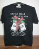 GIN-GLE BELLS...GIN-GLE BELLS- Like Jingle Bells But W/ Drinking T-Shirt Lrg Blk