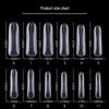 120-Piece Crystal Nail Extension Kit with Scale Molds, No Paper Tray Model 22#