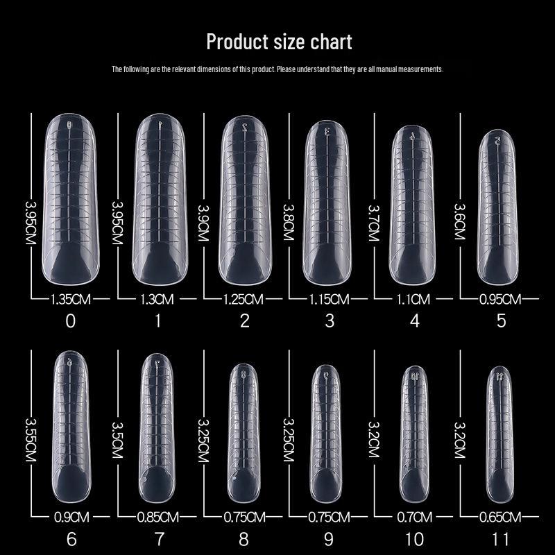 120-Piece Crystal Nail Extension Kit with Scale Molds, No Paper Tray Model 22#
