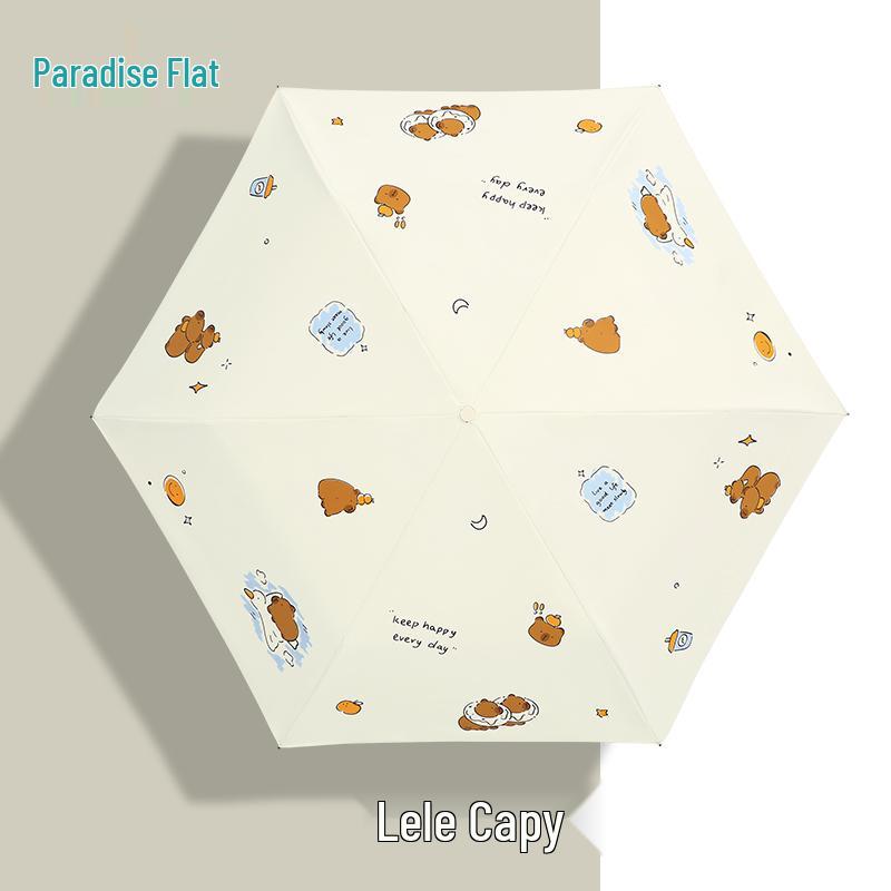 Children's Cartoon Folding Umbrella - Lightweight, Sun Protection, Dual-Use for Rain or Shine, Ideal for Elementary Boys and Girls