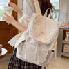 Schoolbag French Gentle Wind Floral Backpack Female Lace Edge Student Schoolbag Soft Cute Cream Wind Girlish Backpack Manufacturer