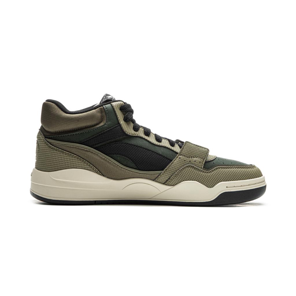 Li Ning Mondweiß Hi Lässig Vielseitig Dicke Sohle Rutschfest Abriebfest Atmungsaktiv High-Top Skateschuhe Herren Sneaker Grün AGCU347-6