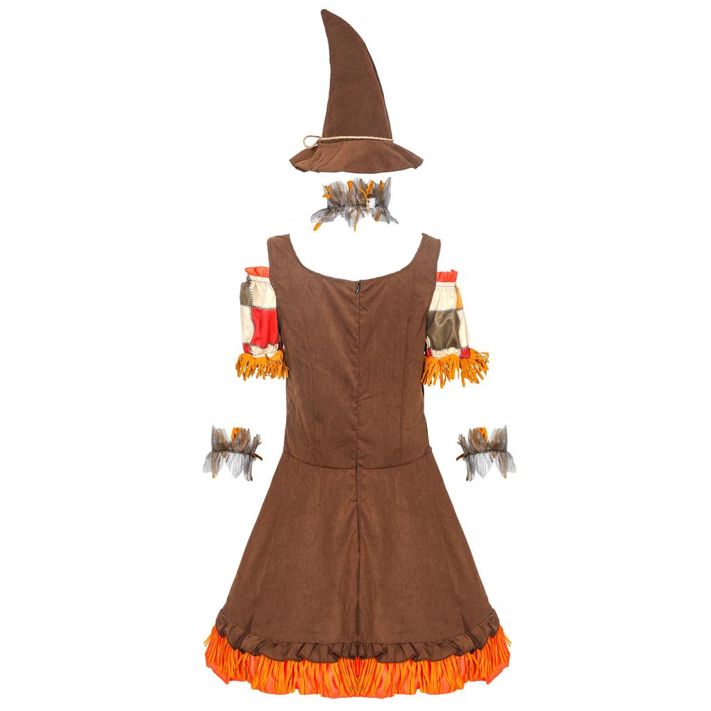 Clown Witch Costume, Wizard, Wizard of Oz Scarecrow Drama Stage Costume, Halloween Costume