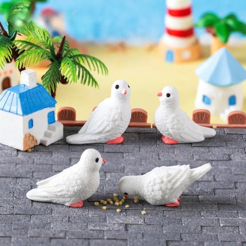 Micro Landscape Sea Bird Seagull Pigeon Miniature Fairy Garden Home Houses Decor Beach Plate Landscaping Decor DIY Accessories